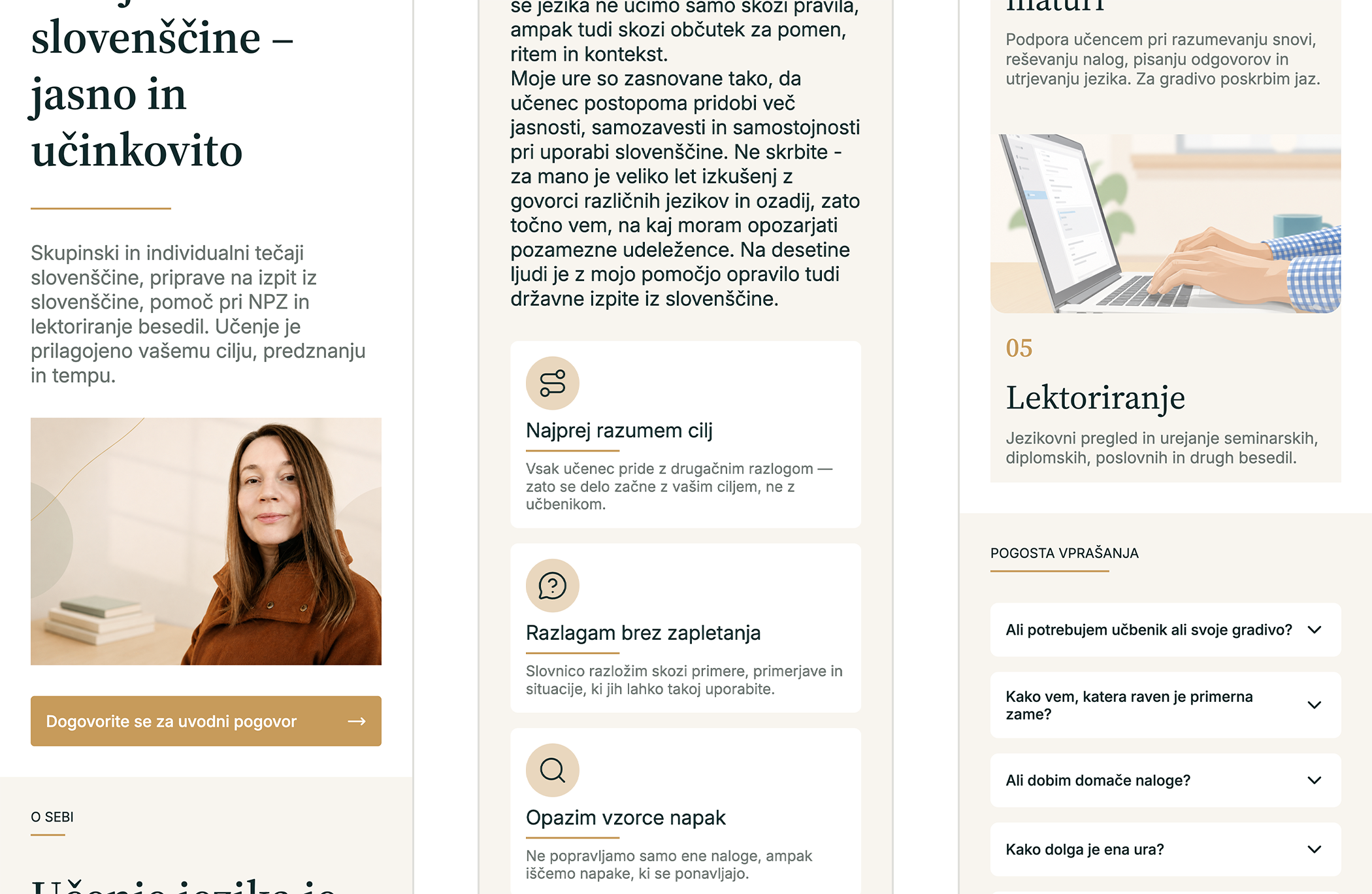 Jasmina Kodrič web page